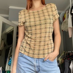 bedazzled nova check top